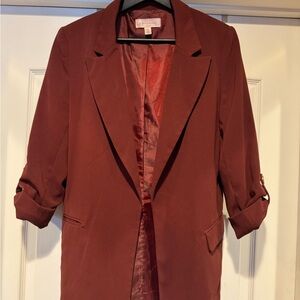 M Medium Women's Burgundy Blazer Philosophy